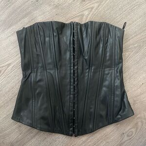 Zara Pleather Corset Top